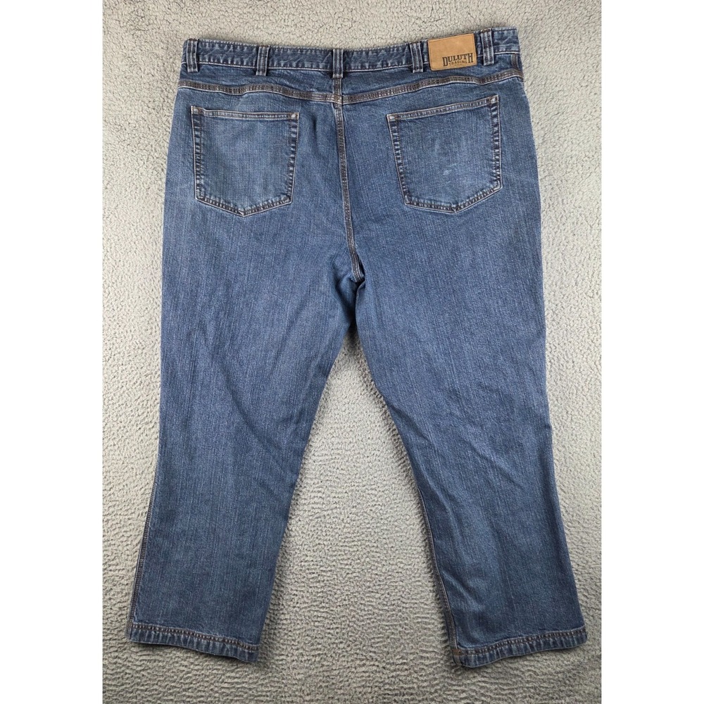 Duluth Trading Flex Ballroom Jeans Mens 46x30 (44x29) Blue Relaxed Fit Denim - Picture 10 of 12
